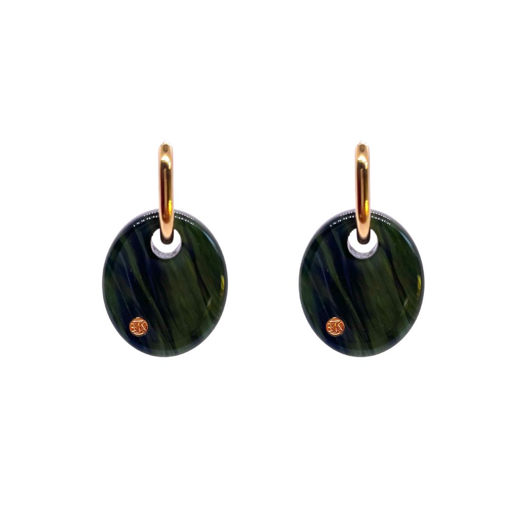 Boucles d'oreilles SORIA - Vert naturel