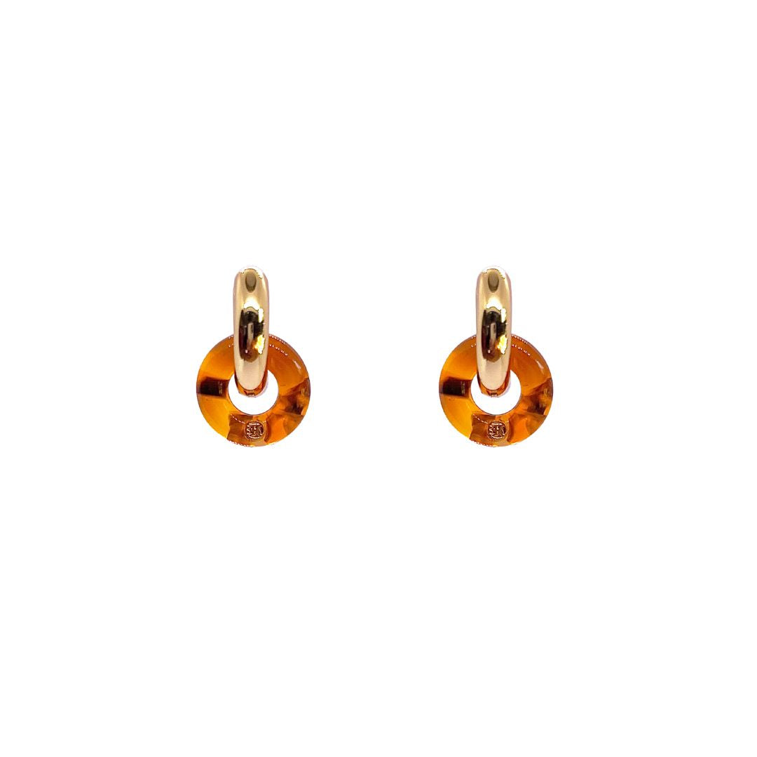 Boucles d'oreilles JADE - Caramel