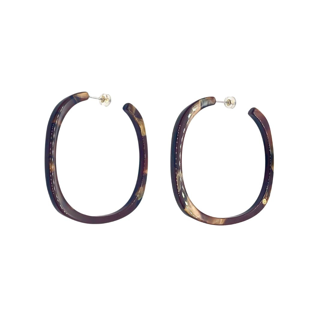 Créoles GIORGIA - Éclat de lune brun