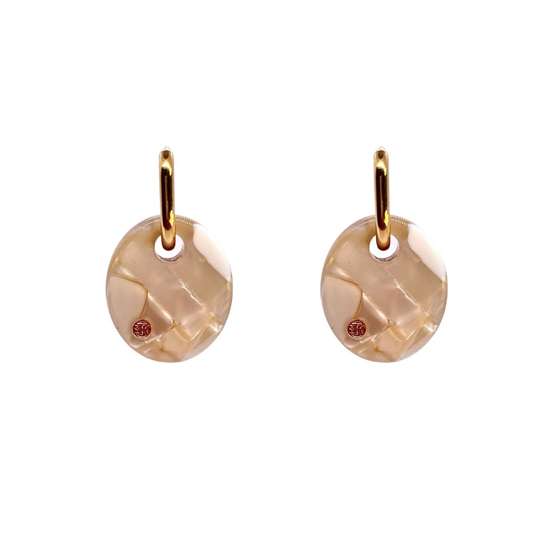 Boucles d'oreilles SORIA - Éclat de lune blanc