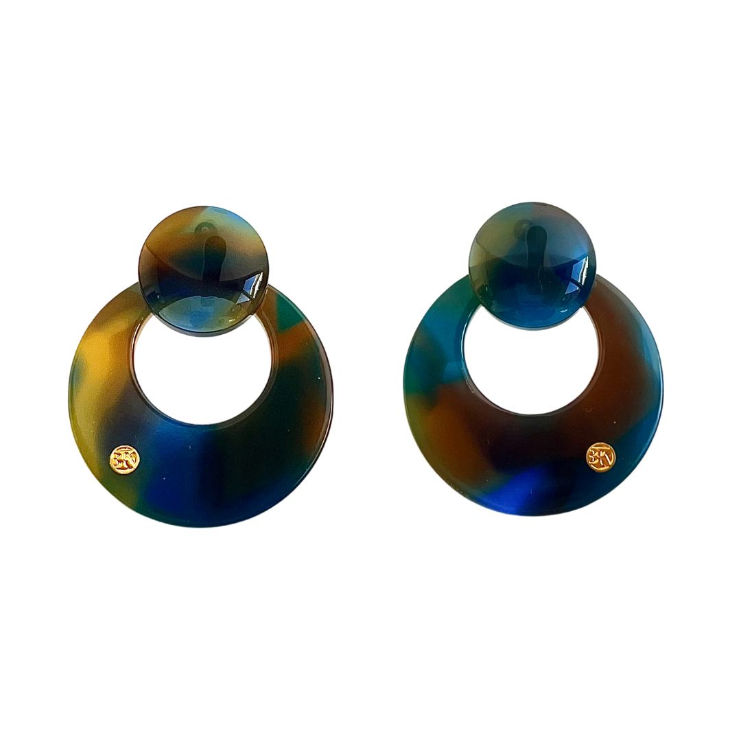 Boucles d'oreilles ZELIE - Izumi Bleu