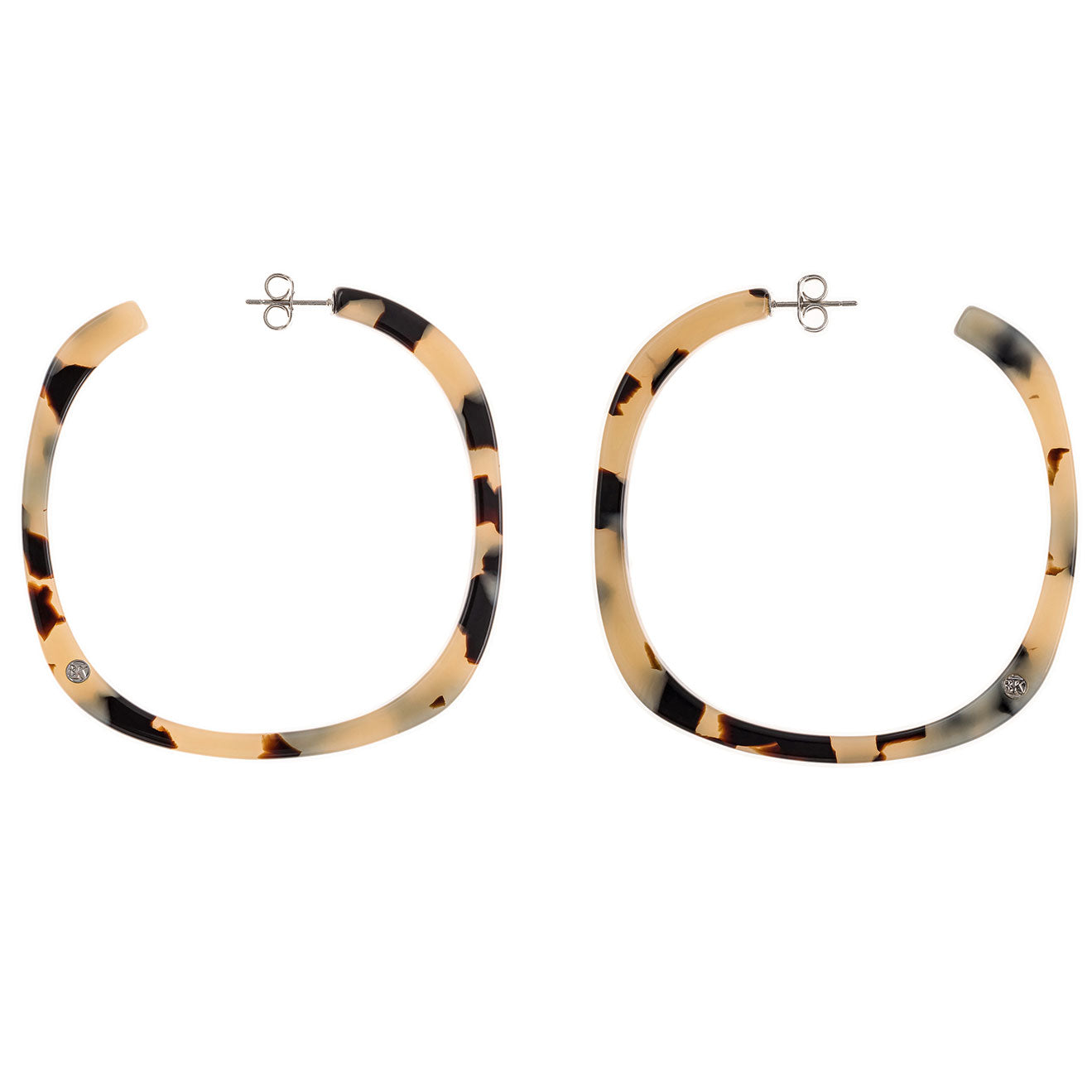 Créoles Carrées GIORGIA - Tokyo Blanc