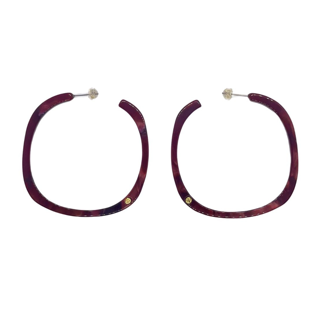 Créoles GIORGIA - Éclat de lune bordeaux