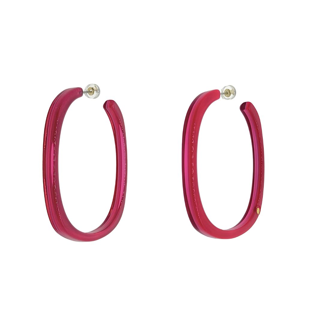 Créoles GIORGIA - Néon Rose Fuschia