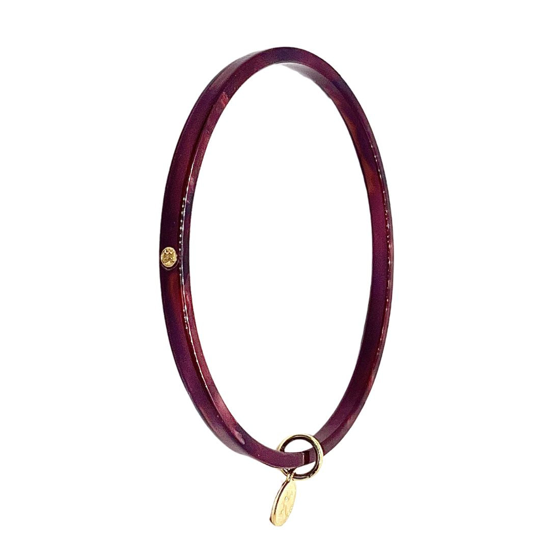 Bracelet HANNAH - Éclat de lune bordeaux