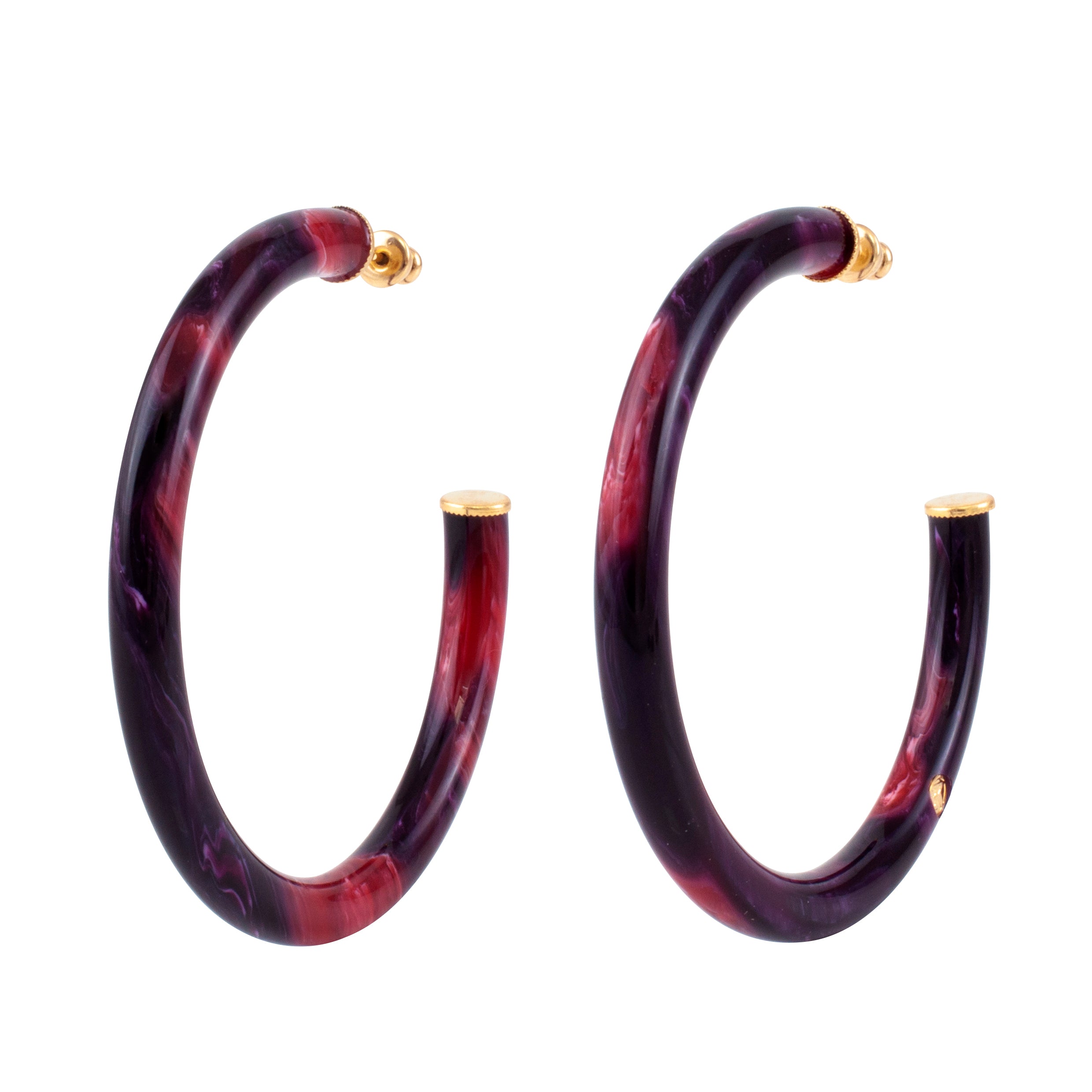 Créoles LUNA Coloris Rouge Naturel