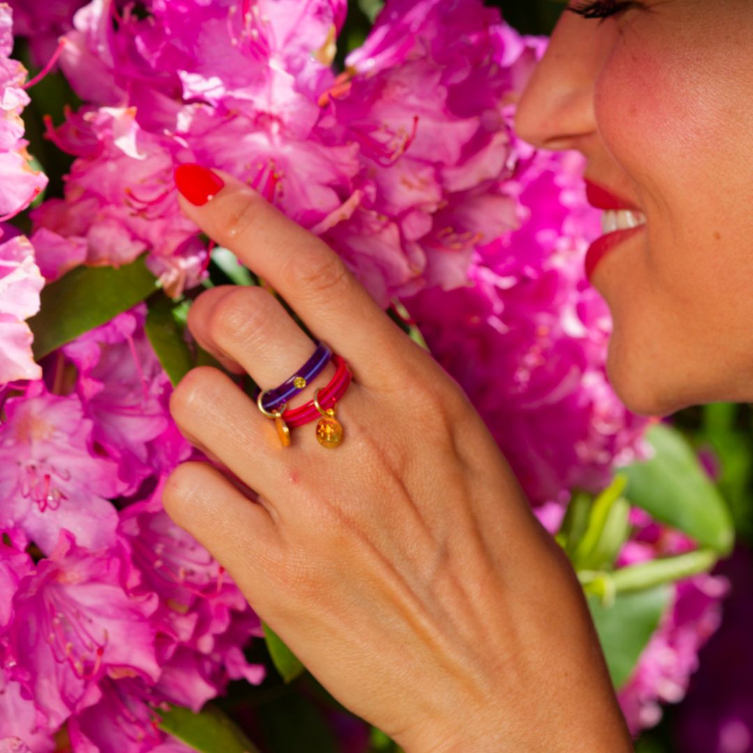 Bague ELAINE - Néon Violet Intense