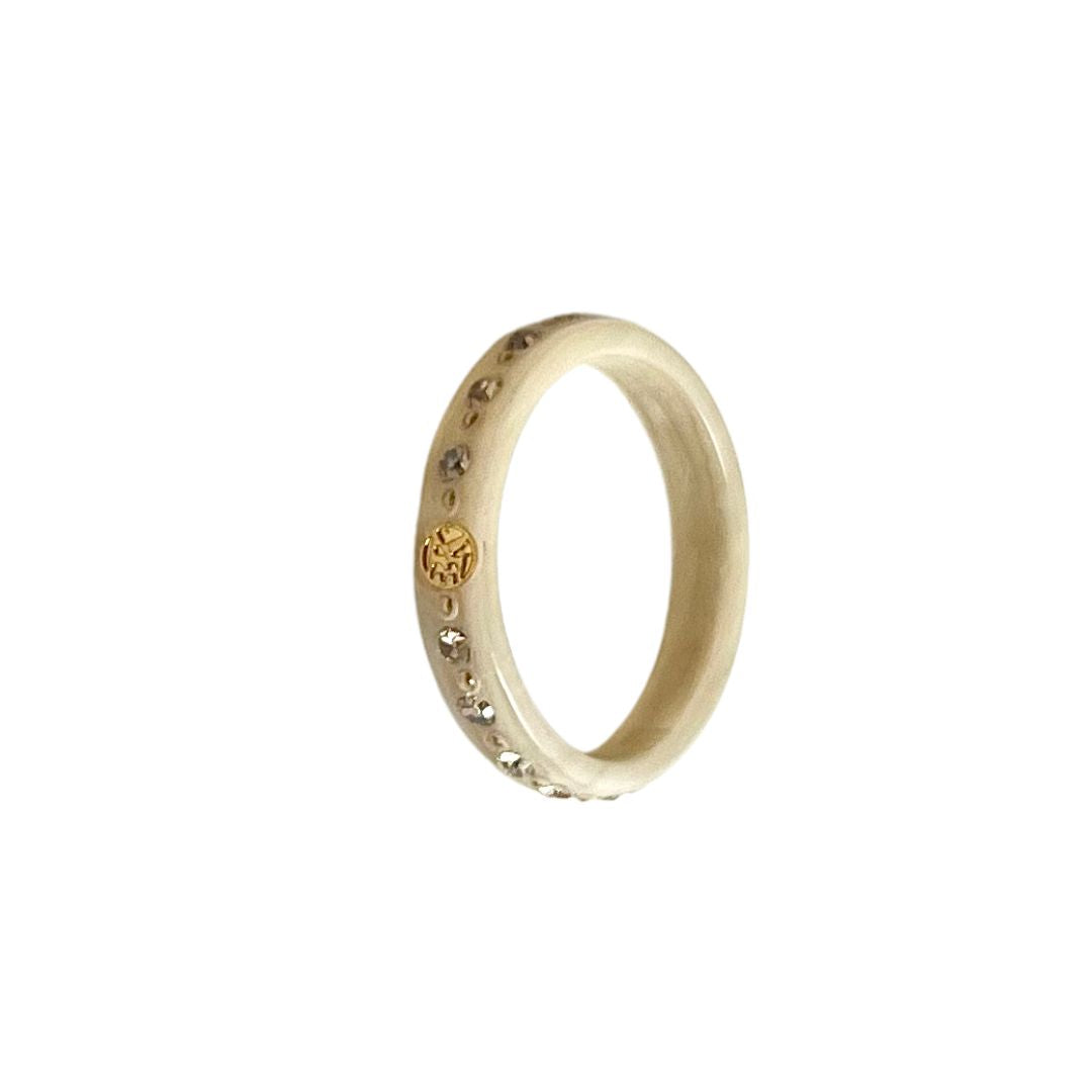 Bague MILA - Ivoire Strassé Golden - Exclusivité Web