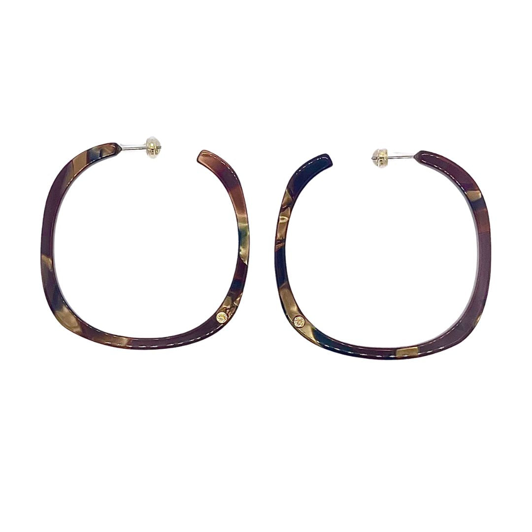 Créoles GIORGIA - Éclat de lune brun