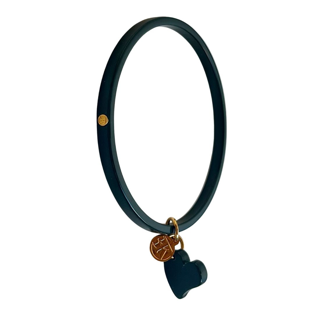 Bracelet AMOUR - Noir charme Cœur Dorée