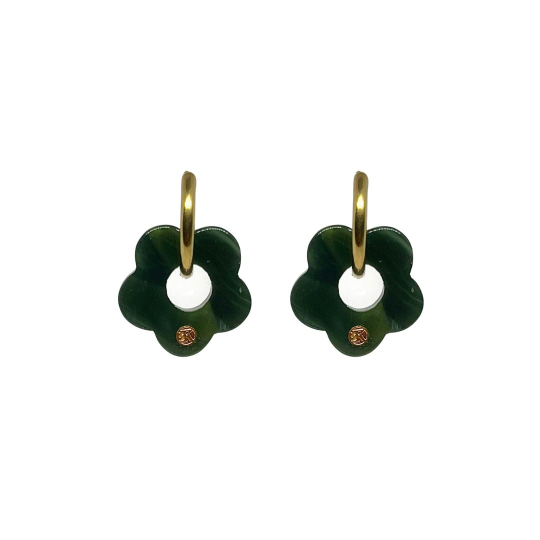 Boucles d'oreilles ELEA - Vert naturel