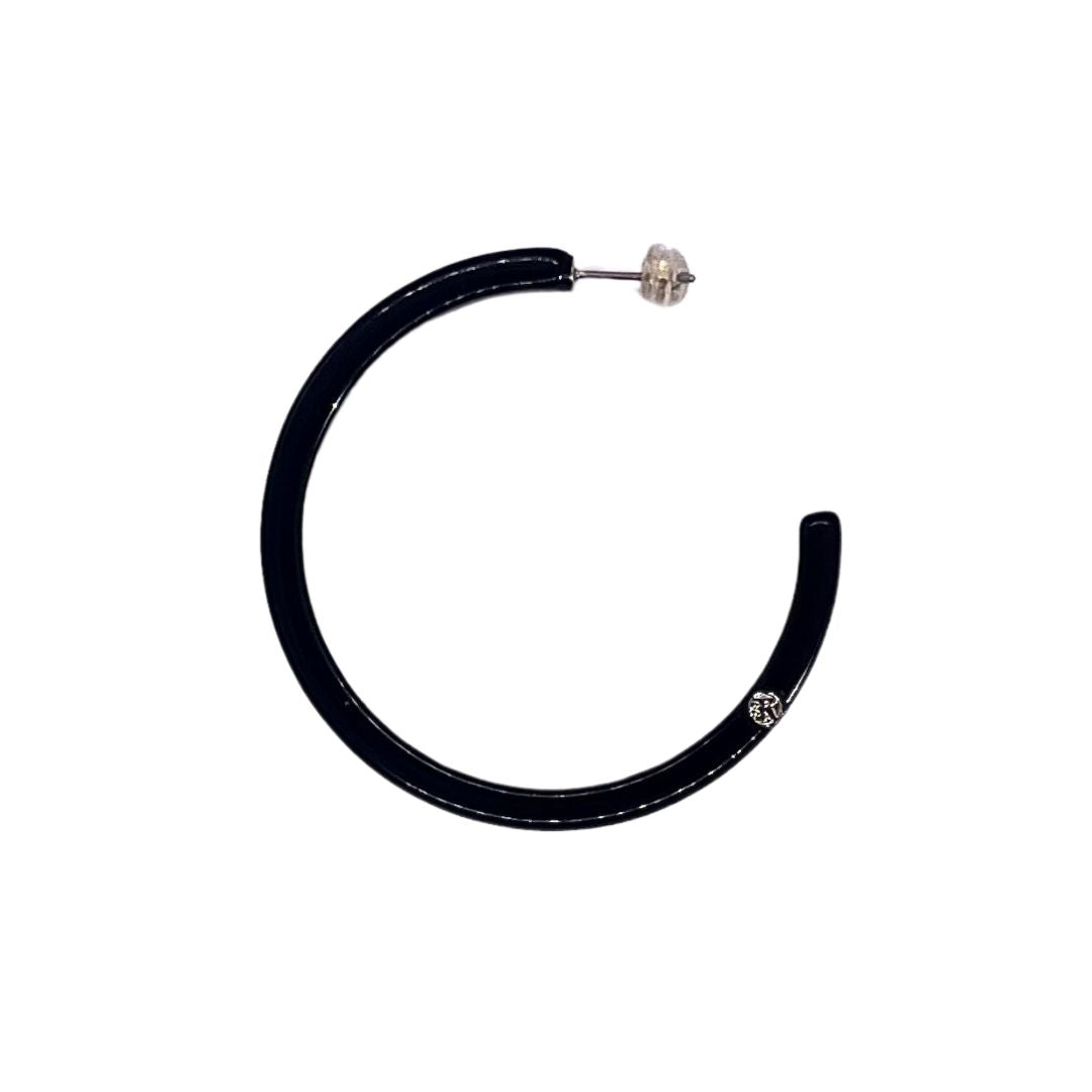 Créoles AGATHE - Noir Argenté