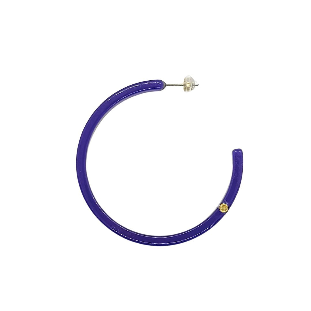 Créoles AGATHE - Néon Violet Intense