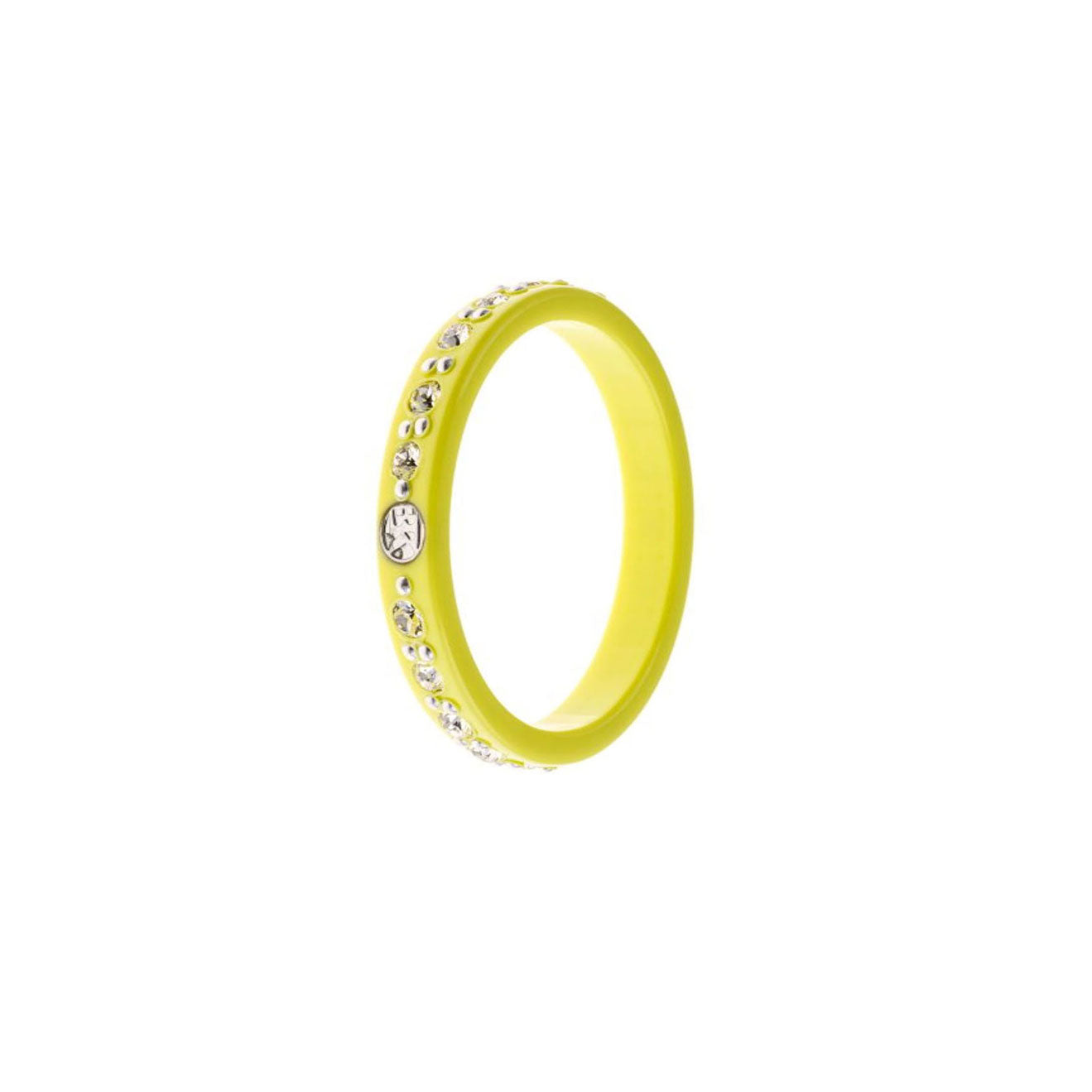 Bague MILA - Jaune Citron Strassé Cristal - Exclusivité Web