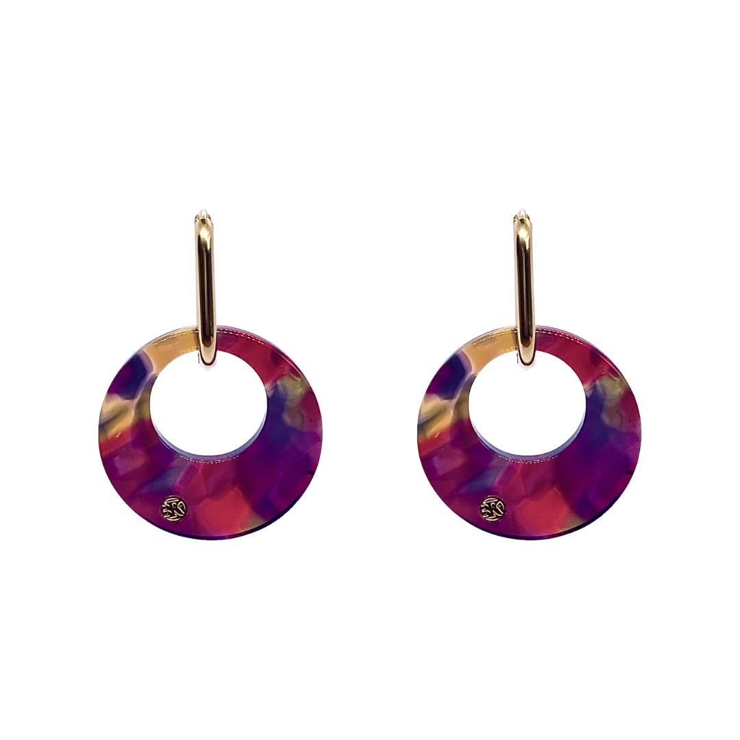 Boucles d'oreilles ISIS - Fuchsia d'Ailleurs