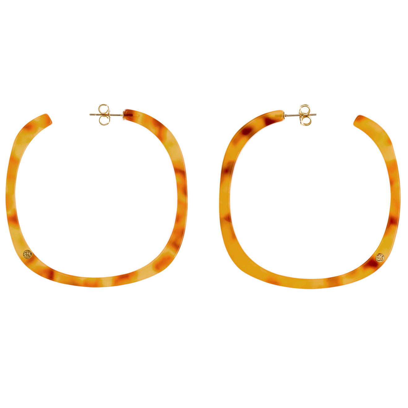 Créoles Carrées GIORGIA Coloris Tokyo Jaune Clair