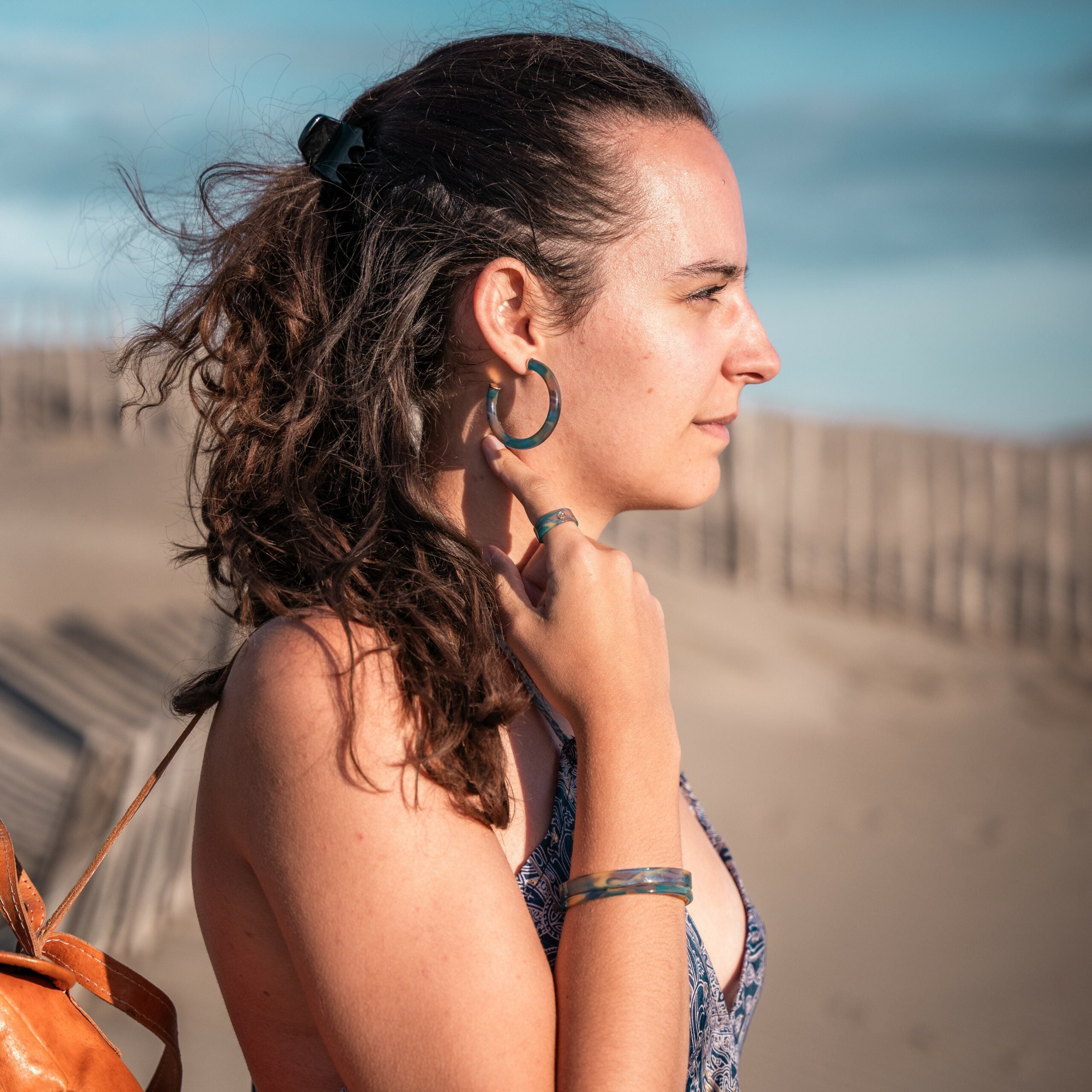 Créoles AGATHE - Izumi bleu