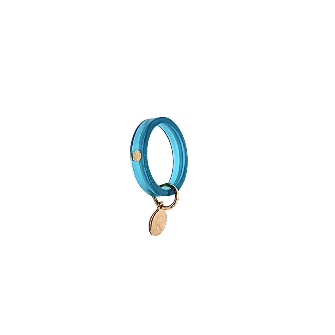 Bague ELAINE - Néon Bleu Piscine