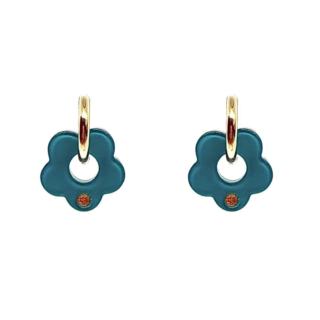 Boucles d'oreilles ELEA - Néon Bleu Piscine