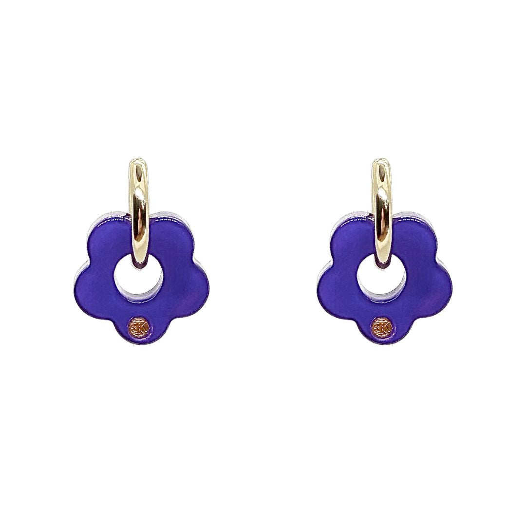 Boucles d'oreilles ELEA - Néon Violet Intense