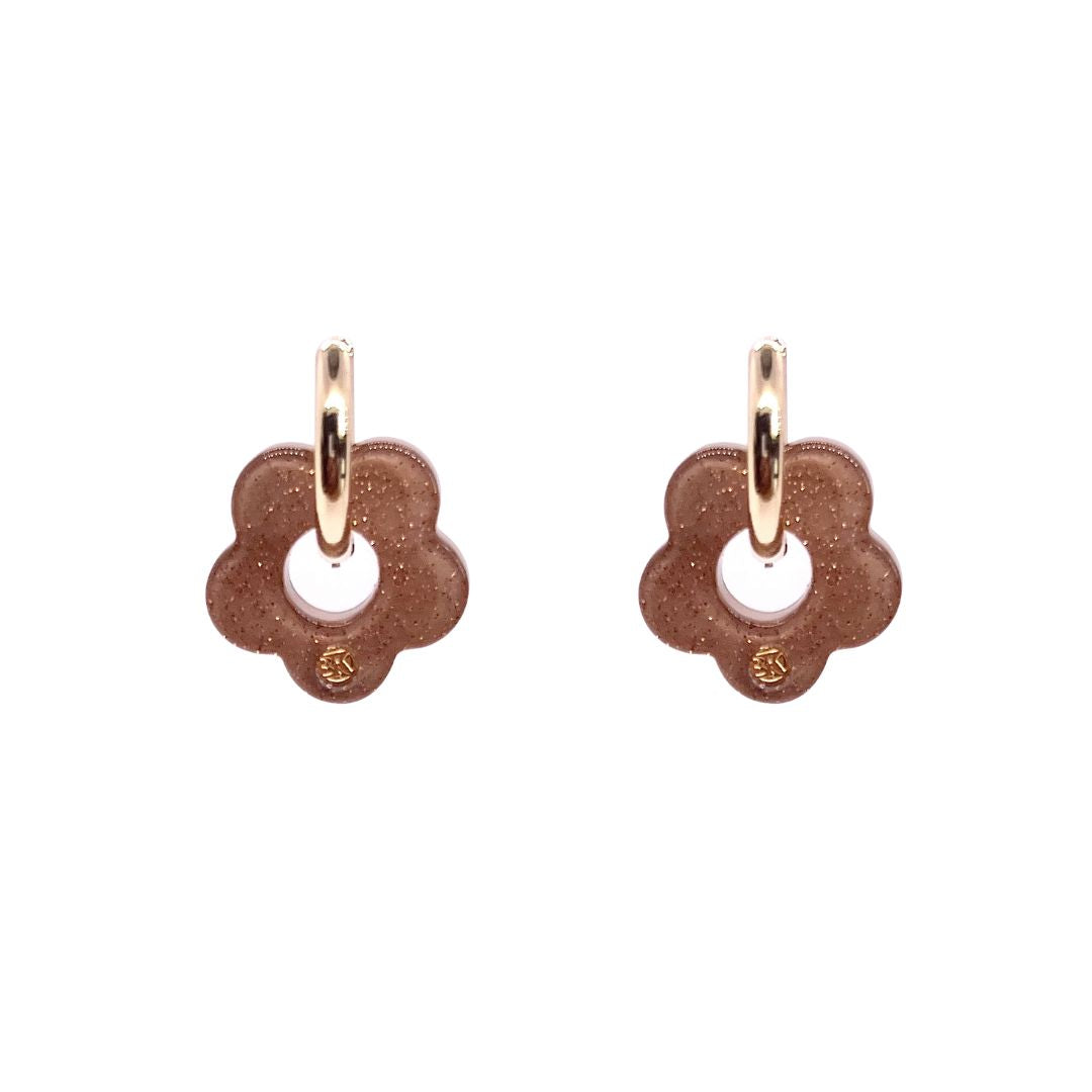 Boucles d'oreilles ELEA - Pailleté Cuivré