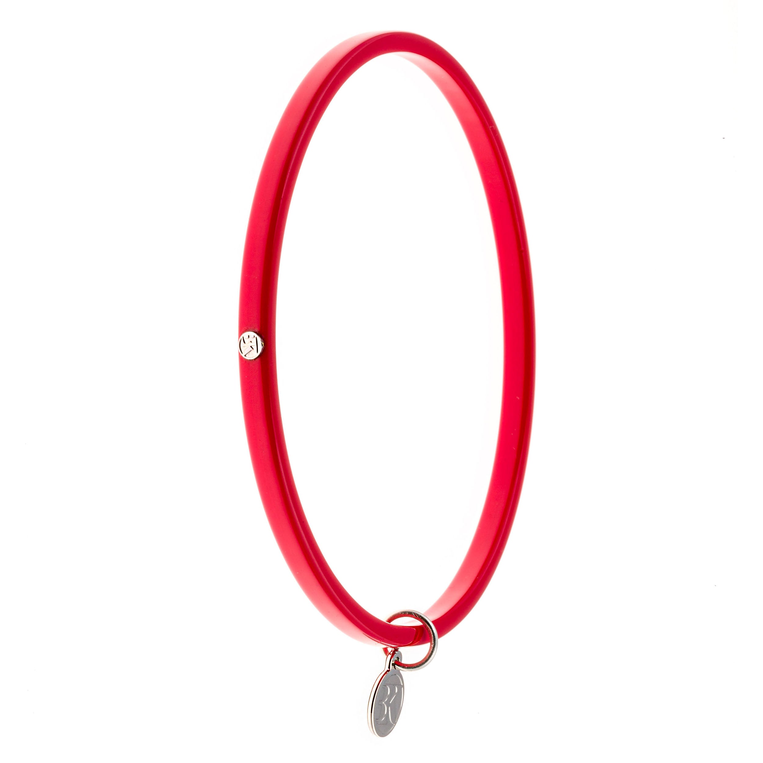 Bracelet INES Coloris Rouge avec Pampille