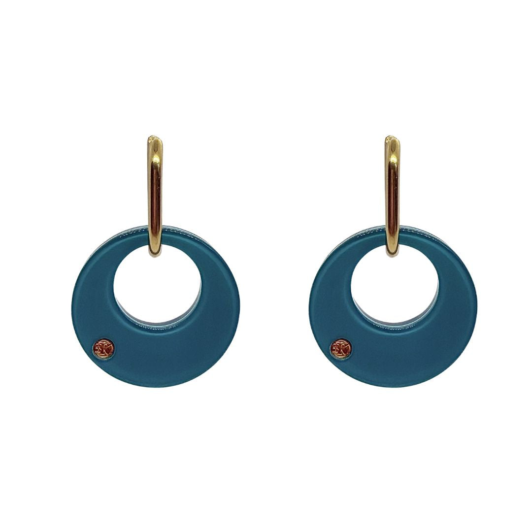 Boucles d'oreilles ISIS - Néon Bleu Piscine