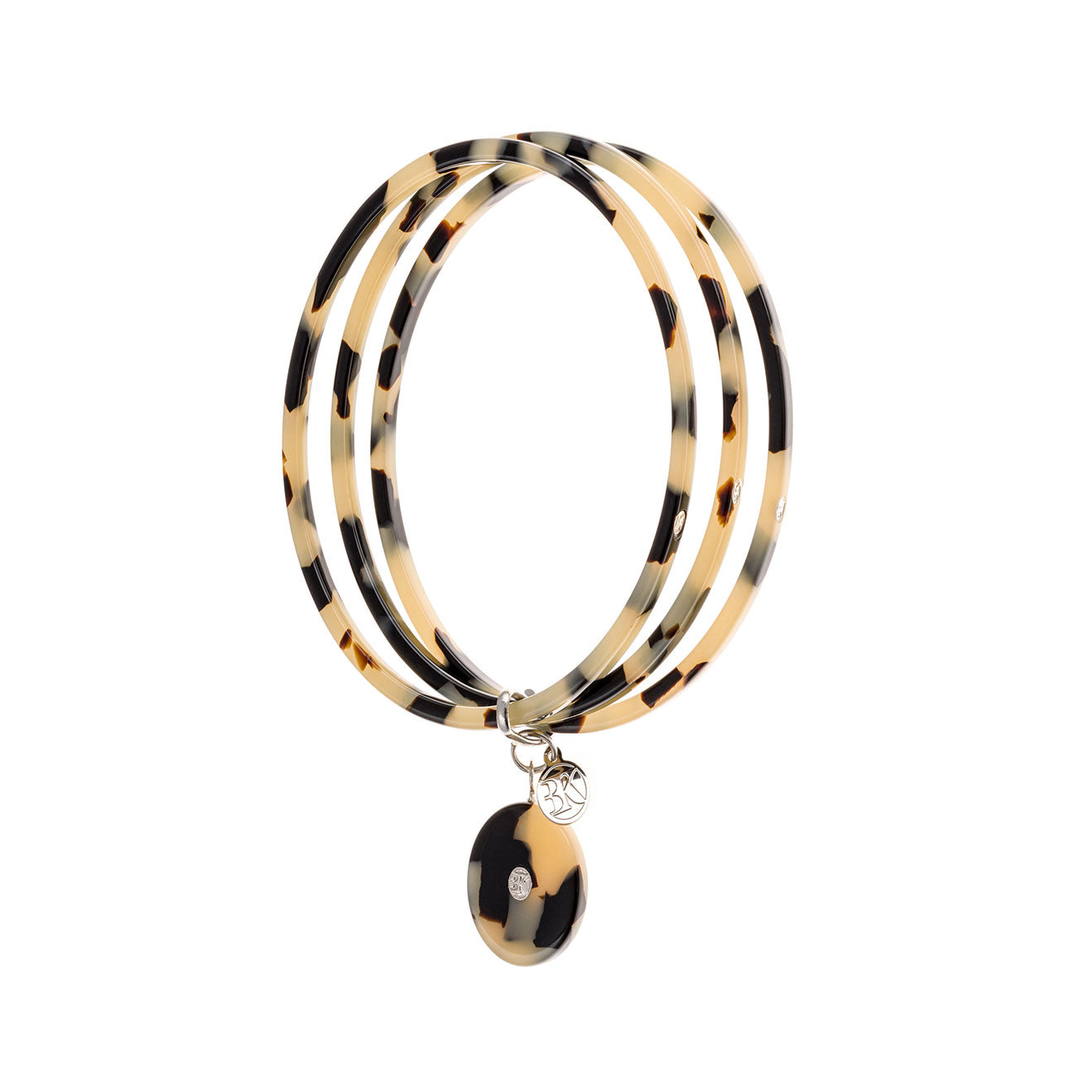 KIT de 3 Bracelets JANIS Coloris Tokyo Blanc Avec Pastille Acétate