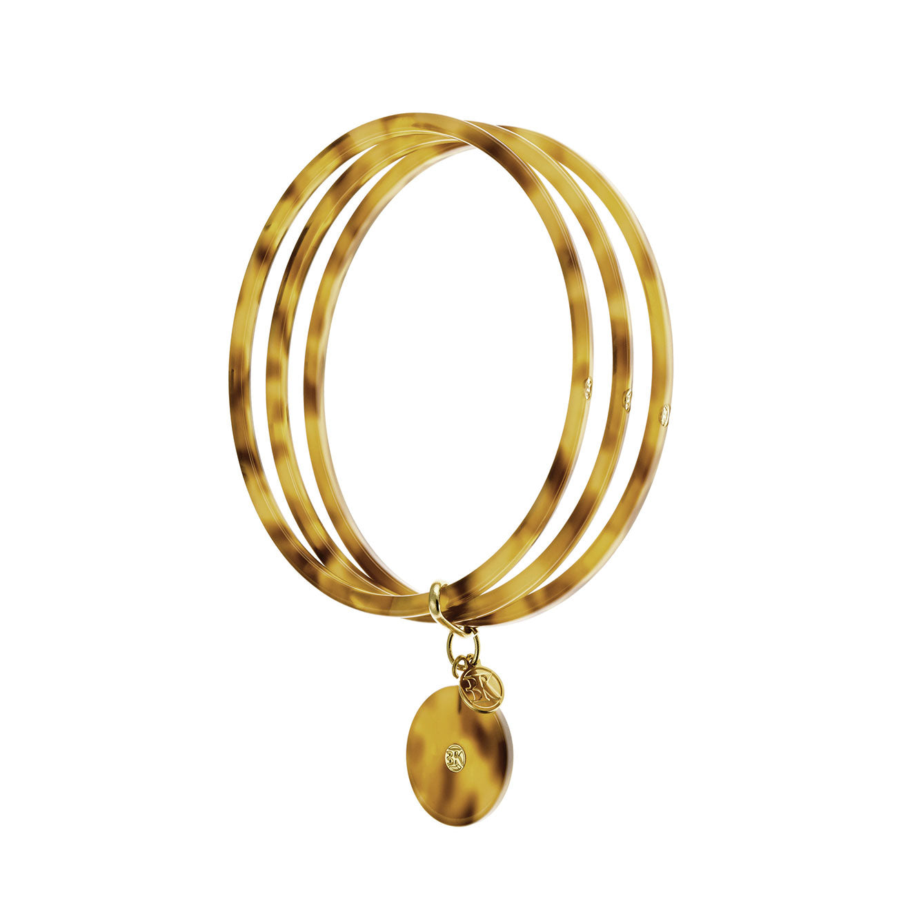 KIT de 3 Bracelets JANIS Coloris Tokyo Jaune Clair Avec Pastille Acétate