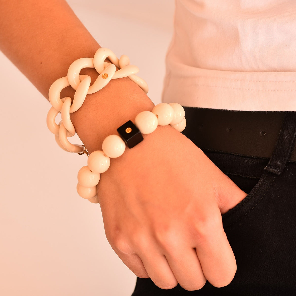 BRACELET CYNTHIA MAILLONS TORSADES Bain de Minuit