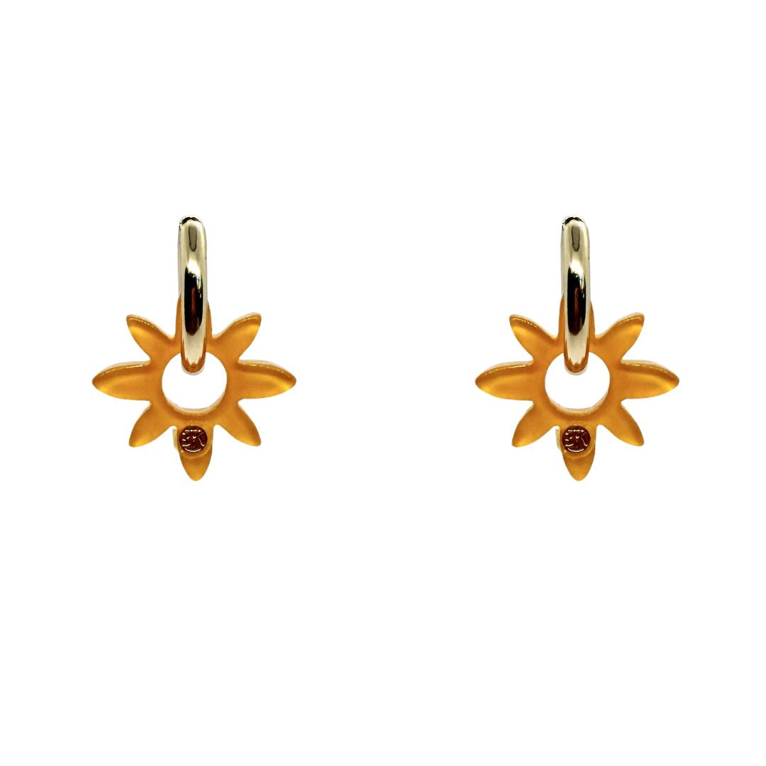 Boucles d'oreilles SOLÉA - Néon Jaune Orangé