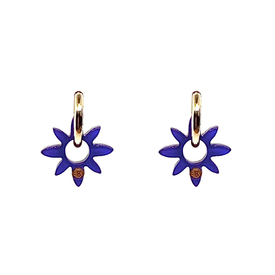 Boucles d'oreilles SOLÉA - Néon Violet Intense
