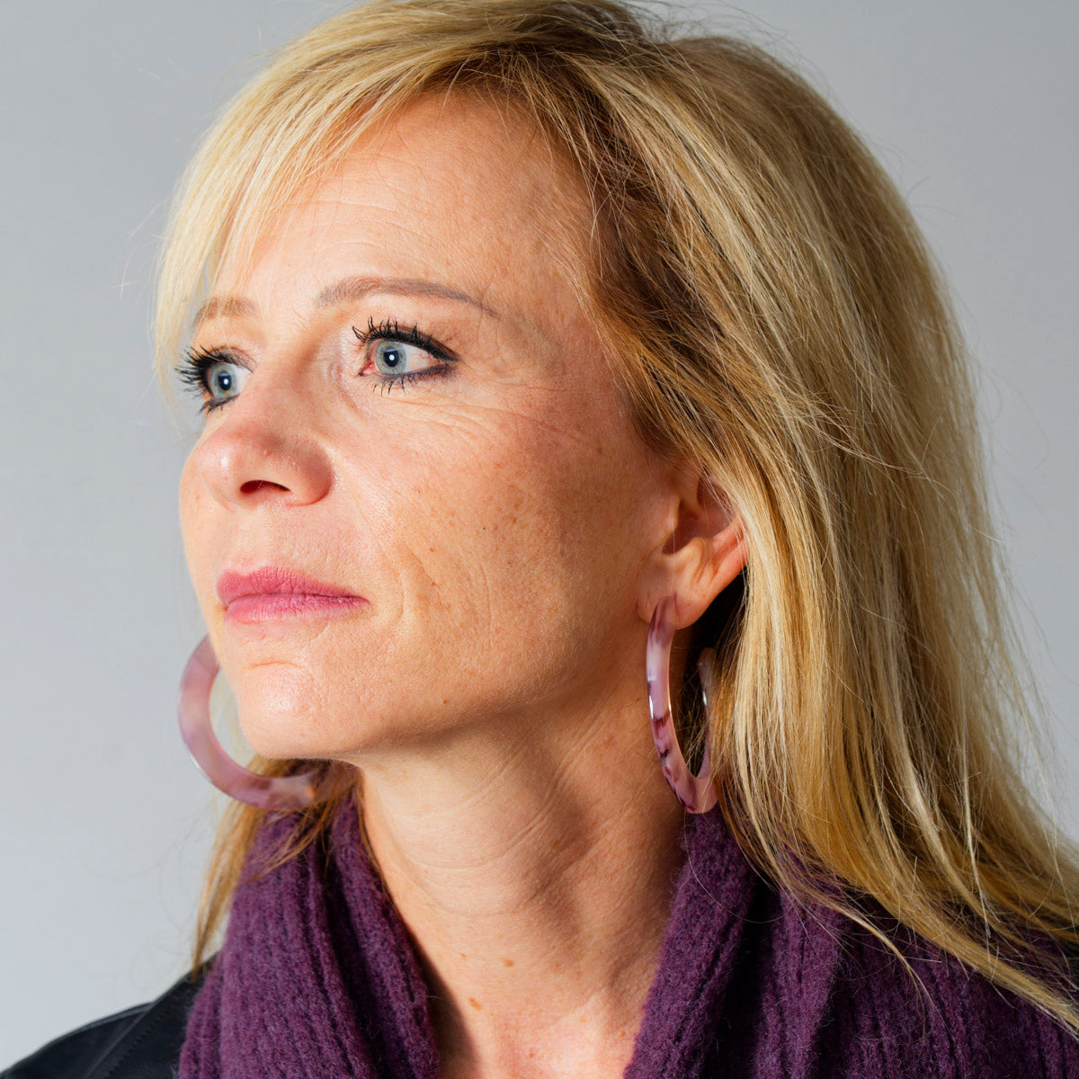Créoles ALINE - Rose poudré