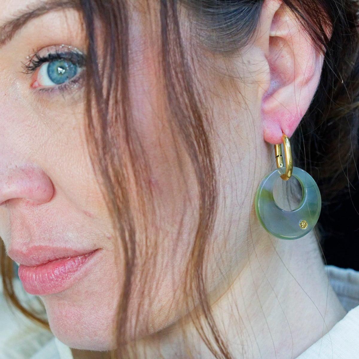 Boucles d'oreilles ISIS - Nuage Vert