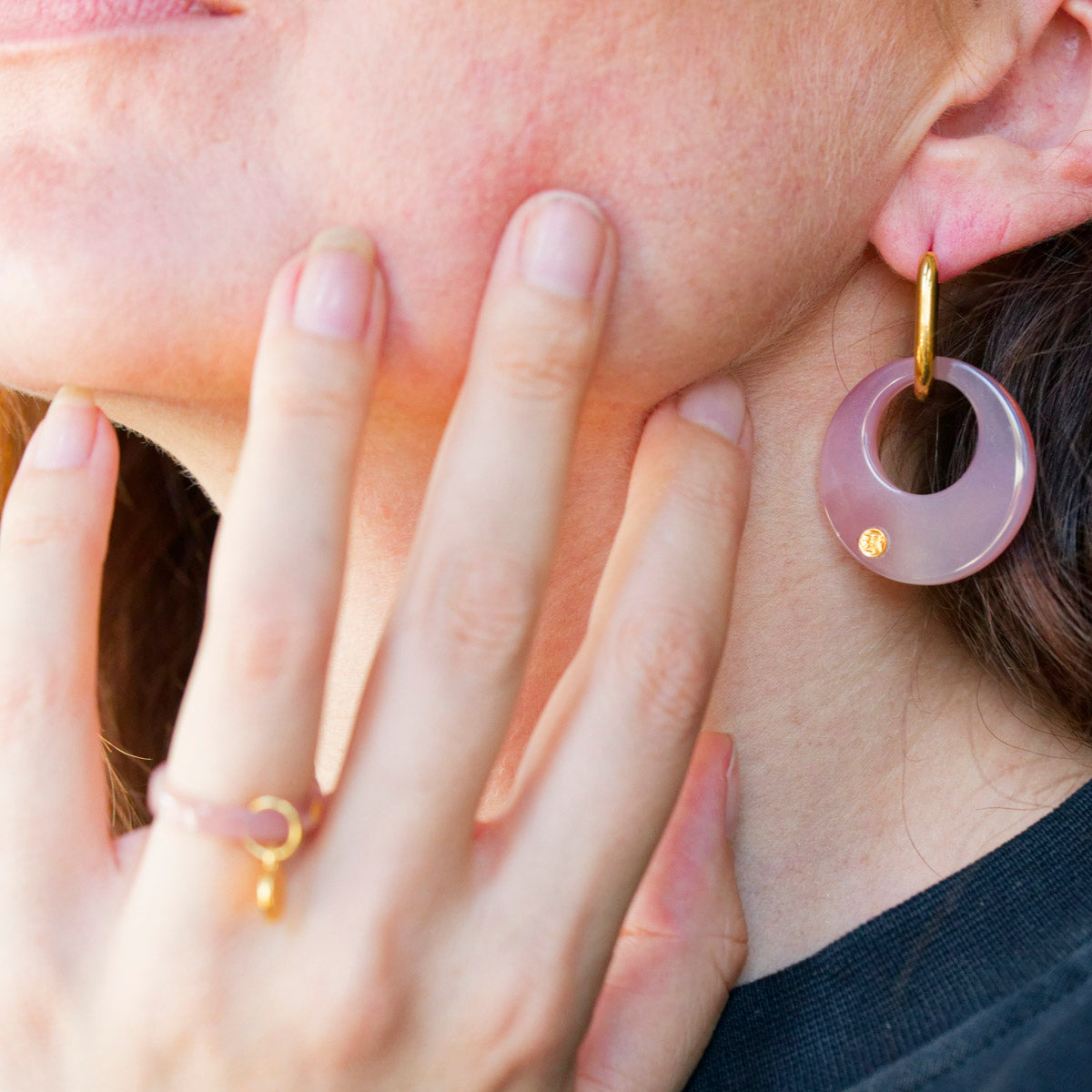 Boucles d'oreilles ISIS - Rose poudré