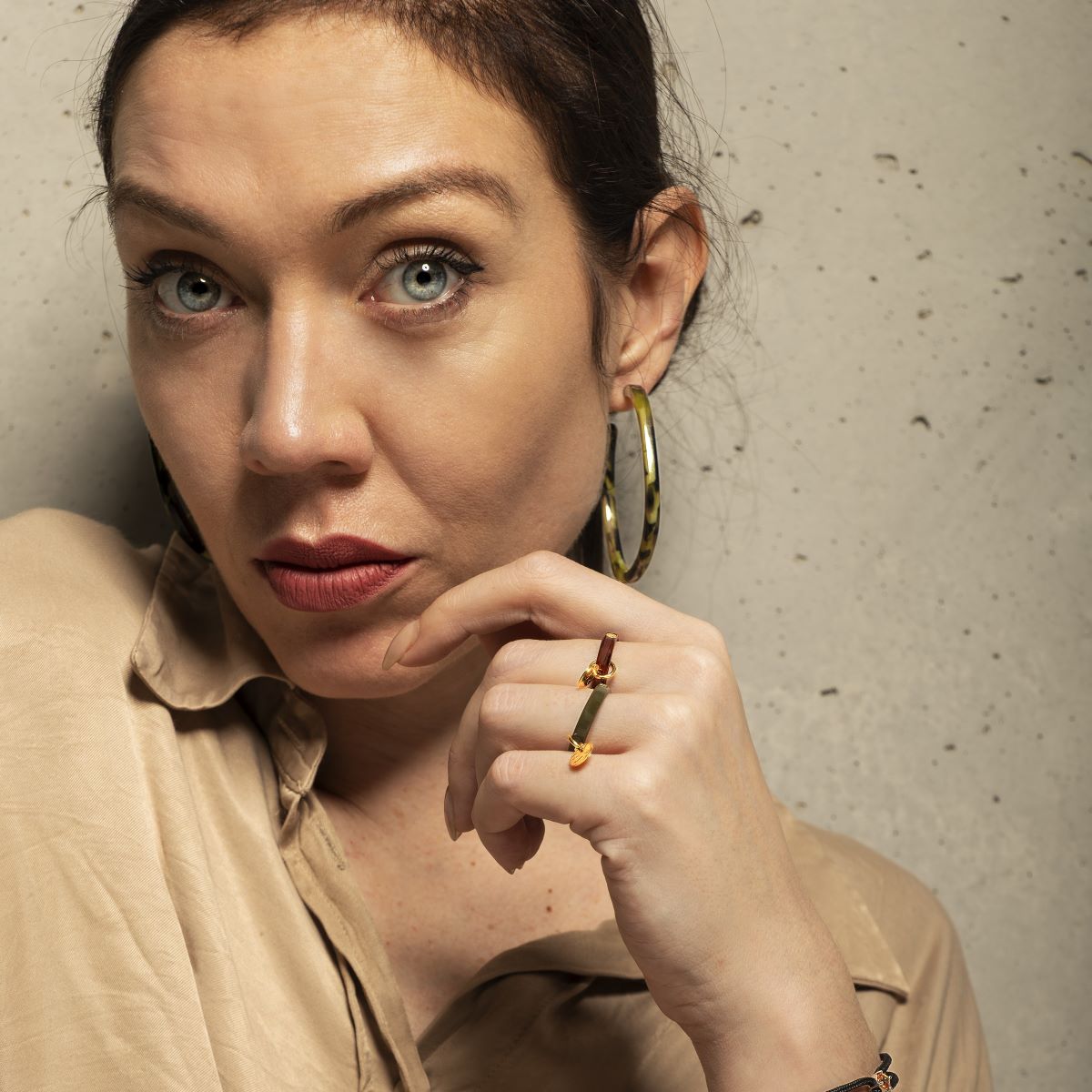 Créoles AGATHE - Camouflage