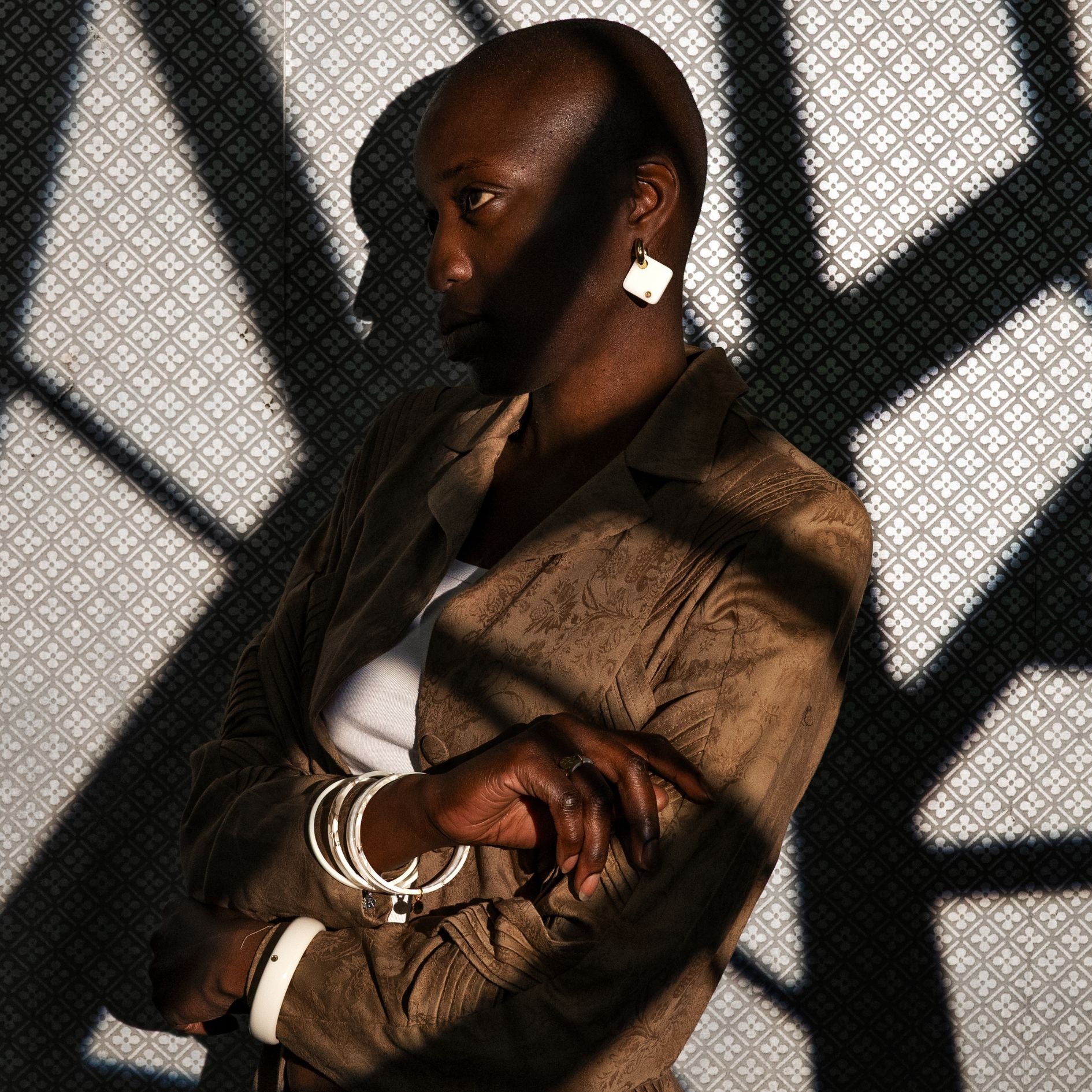 Boucles d'oreilles CECILE - Ivoire