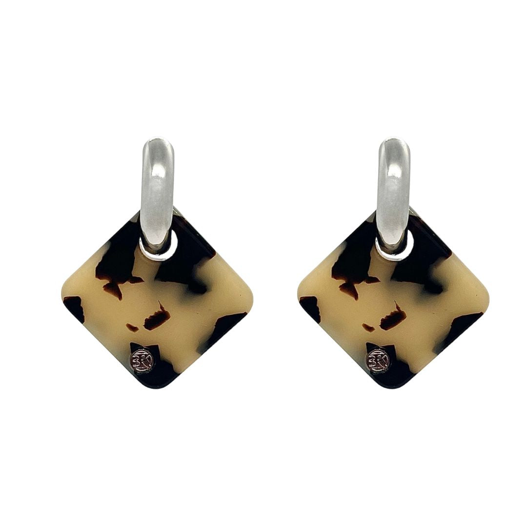 Boucles d'oreilles CECILE - Tokyo blanc Argenté